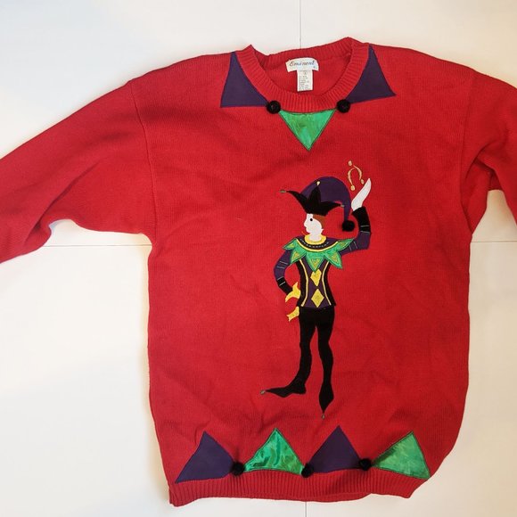 Red Eminent Jester "Ugly Sweater" - Picture 1 of 2